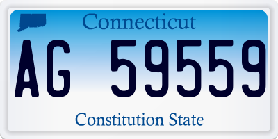 CT license plate AG59559