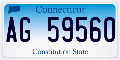 CT license plate AG59560