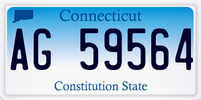 CT license plate AG59564