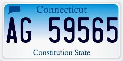 CT license plate AG59565