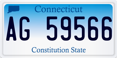 CT license plate AG59566