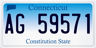 CT license plate AG59571