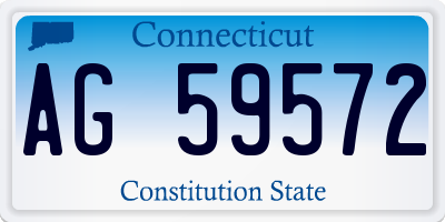 CT license plate AG59572