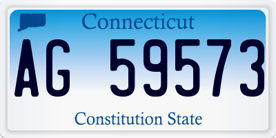 CT license plate AG59573