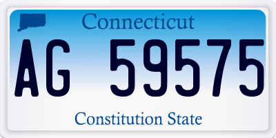 CT license plate AG59575