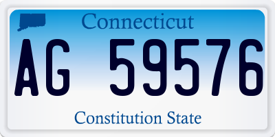 CT license plate AG59576