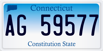 CT license plate AG59577