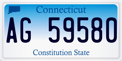 CT license plate AG59580