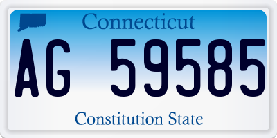 CT license plate AG59585