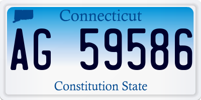 CT license plate AG59586