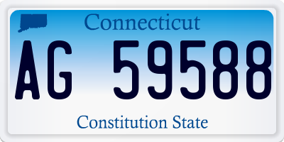 CT license plate AG59588