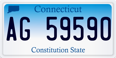 CT license plate AG59590