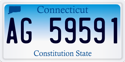 CT license plate AG59591