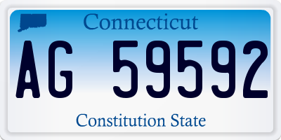 CT license plate AG59592