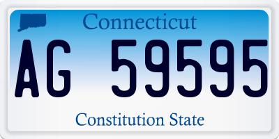 CT license plate AG59595