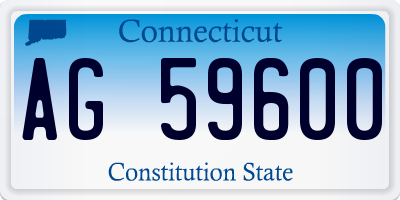 CT license plate AG59600