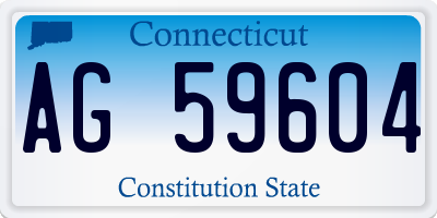 CT license plate AG59604