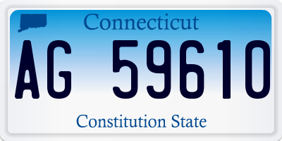 CT license plate AG59610