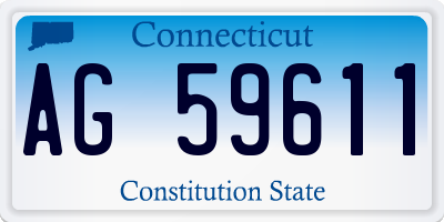 CT license plate AG59611