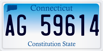 CT license plate AG59614