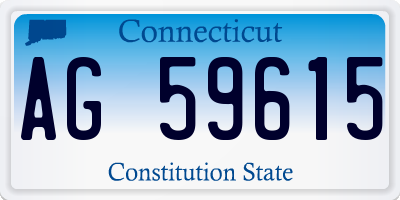 CT license plate AG59615