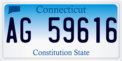 CT license plate AG59616