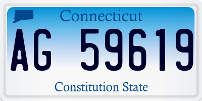 CT license plate AG59619