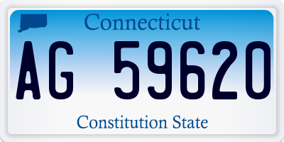 CT license plate AG59620