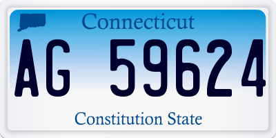 CT license plate AG59624