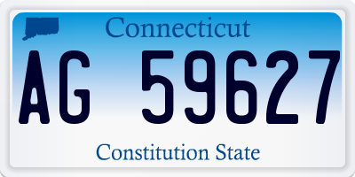 CT license plate AG59627