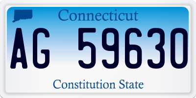 CT license plate AG59630