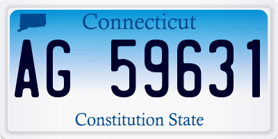 CT license plate AG59631