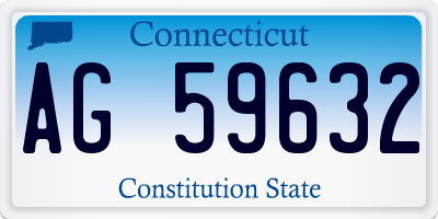 CT license plate AG59632