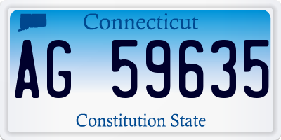 CT license plate AG59635