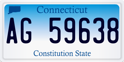 CT license plate AG59638