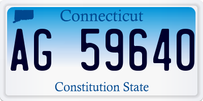 CT license plate AG59640