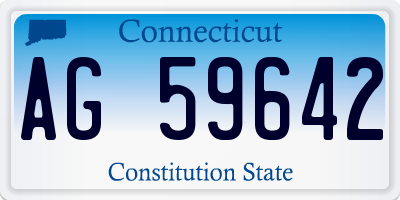 CT license plate AG59642