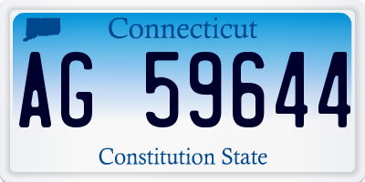 CT license plate AG59644