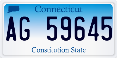 CT license plate AG59645