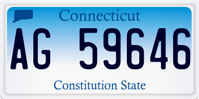 CT license plate AG59646