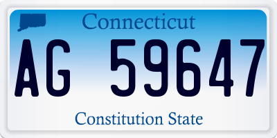 CT license plate AG59647