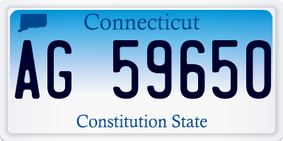 CT license plate AG59650