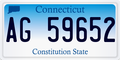 CT license plate AG59652