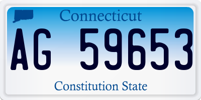 CT license plate AG59653