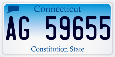 CT license plate AG59655