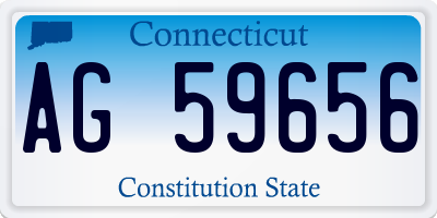 CT license plate AG59656