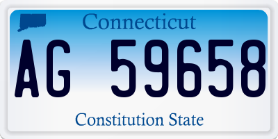 CT license plate AG59658