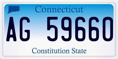 CT license plate AG59660