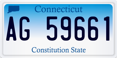 CT license plate AG59661