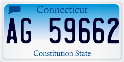 CT license plate AG59662